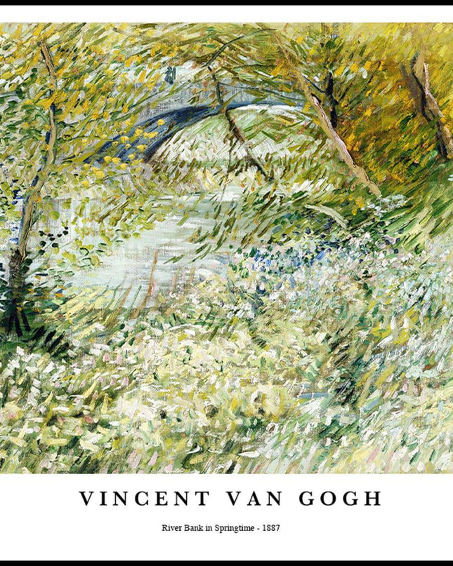 Vincent Van Gogh - River Bank in Springtime Poster
