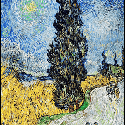 Vincent Van Gogh - Road with Cypress and Star