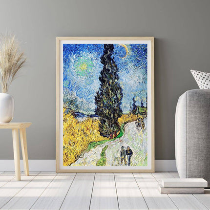 Vincent Van Gogh - Road with Cypress and Star