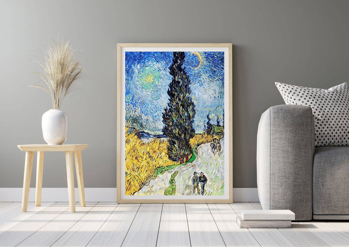Vincent Van Gogh - Road with Cypress and Star