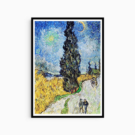 Vincent Van Gogh - Road with Cypress and Star