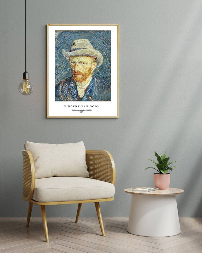Vincent Van Gogh - Self-Portrait with Grey Felt Hat Poster