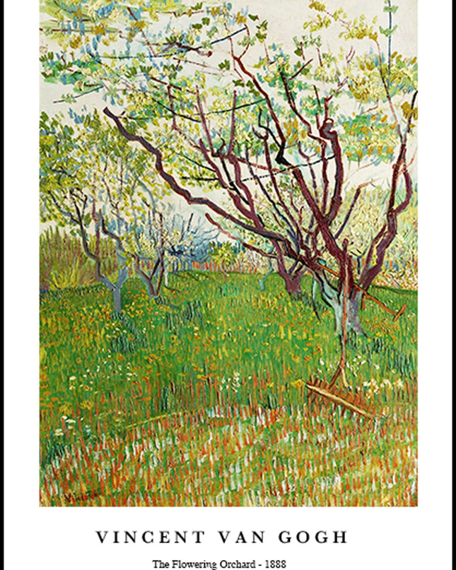 Vincent Van Gogh - The Flowering Orchard Poster