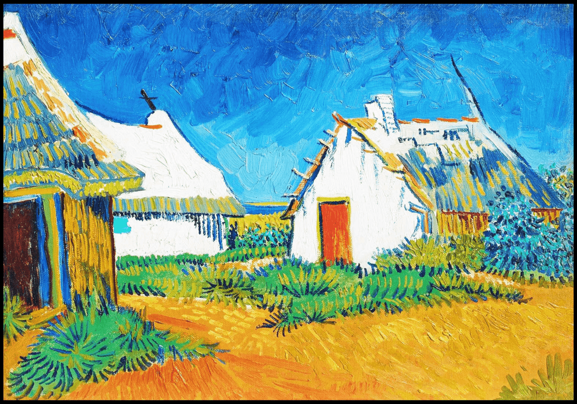 Vincent Van Gogh - Three White Cottages in Saintes-Maries