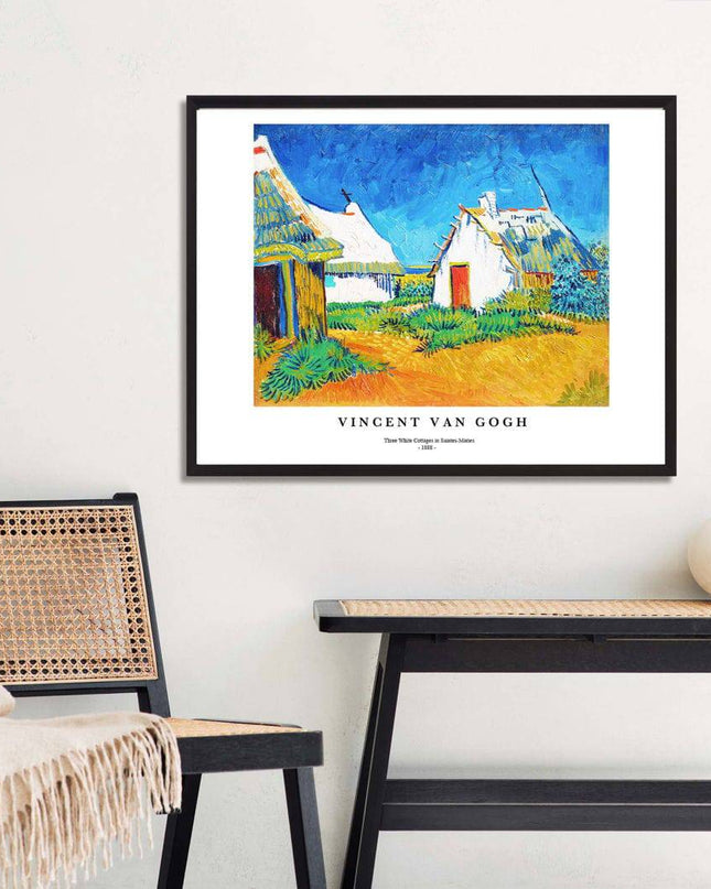 Vincent Van Gogh - Three White Cottages in Saintes-Maries Poster