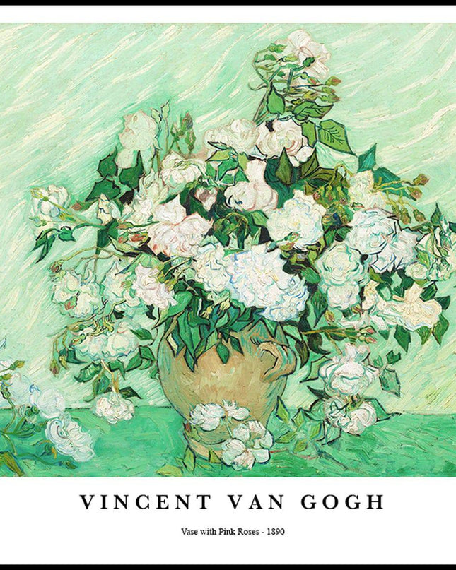 Vincent Van Gogh - Vase with Pink Roses Poster