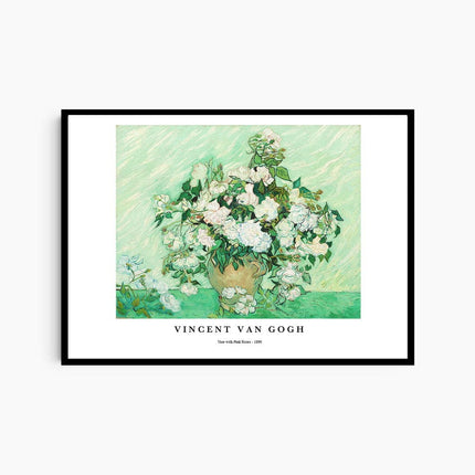 Vincent Van Gogh - Vase with Pink Roses Poster