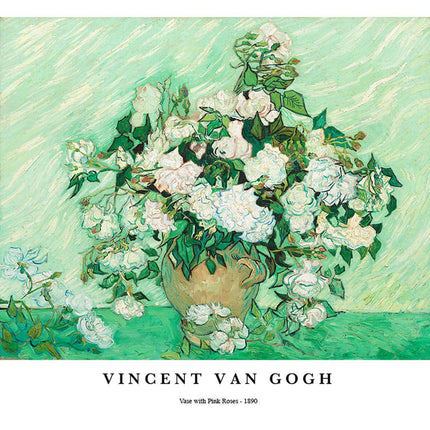 Vincent Van Gogh - Vase with Pink Roses Poster