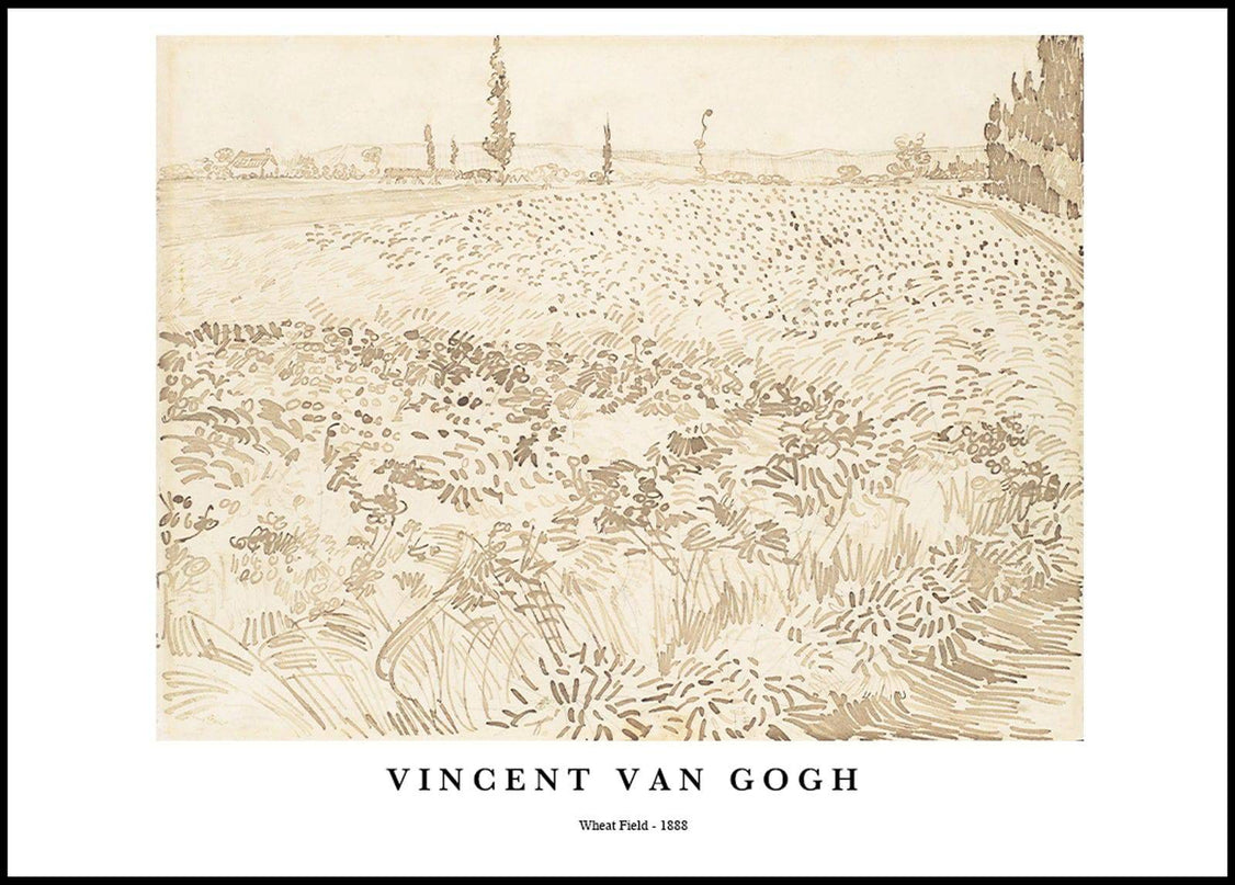 Vincent Van Gogh - Wheat Field Poster
