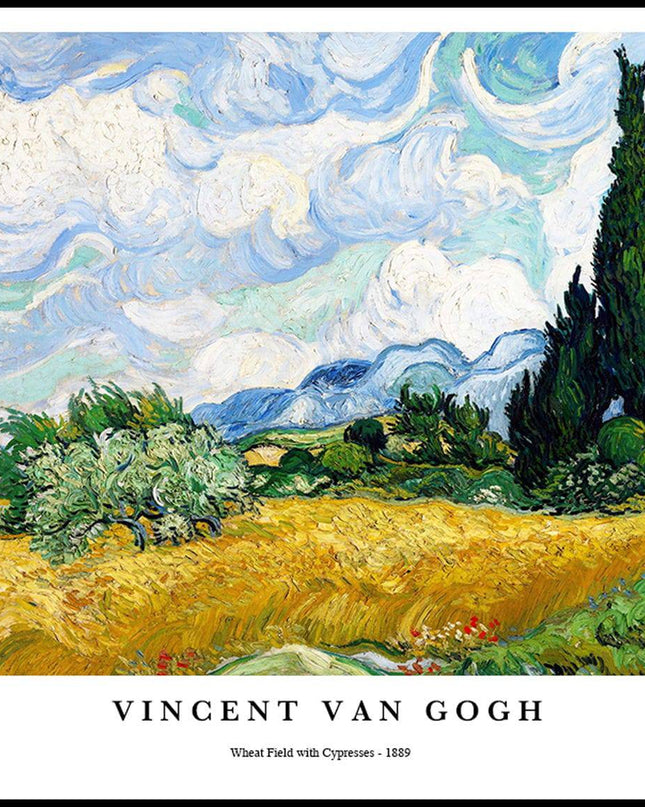 Vincent Van Gogh - Wheat Field with Cypresses Poster