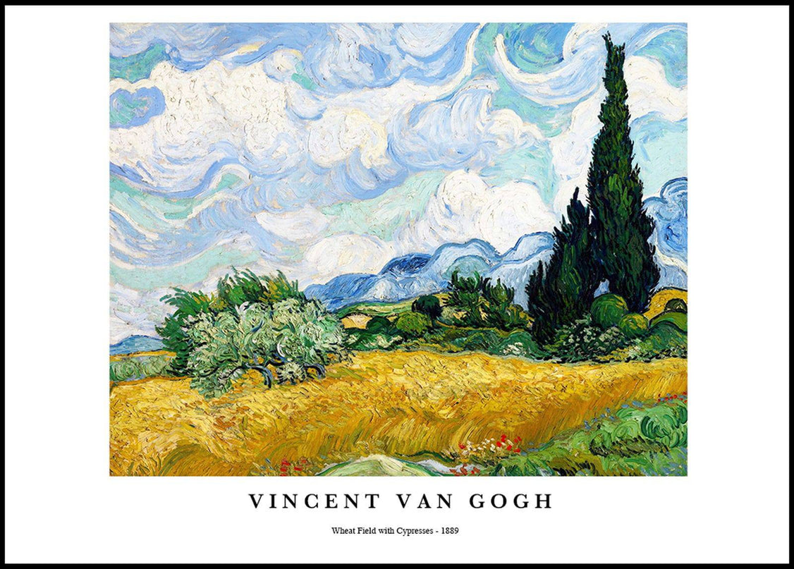 Vincent Van Gogh - Wheat Field with Cypresses Poster
