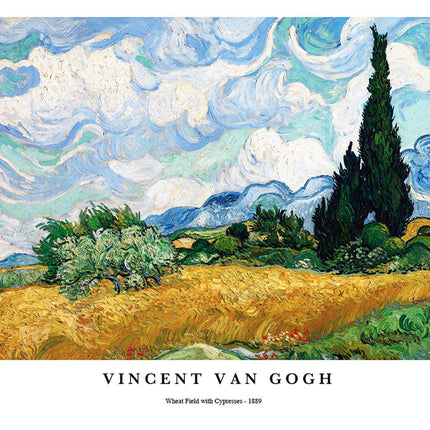 Vincent Van Gogh - Wheat Field with Cypresses Poster