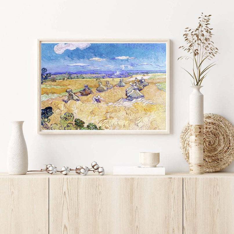 Vincent Van Gogh - Wheat Stacks with Reaper