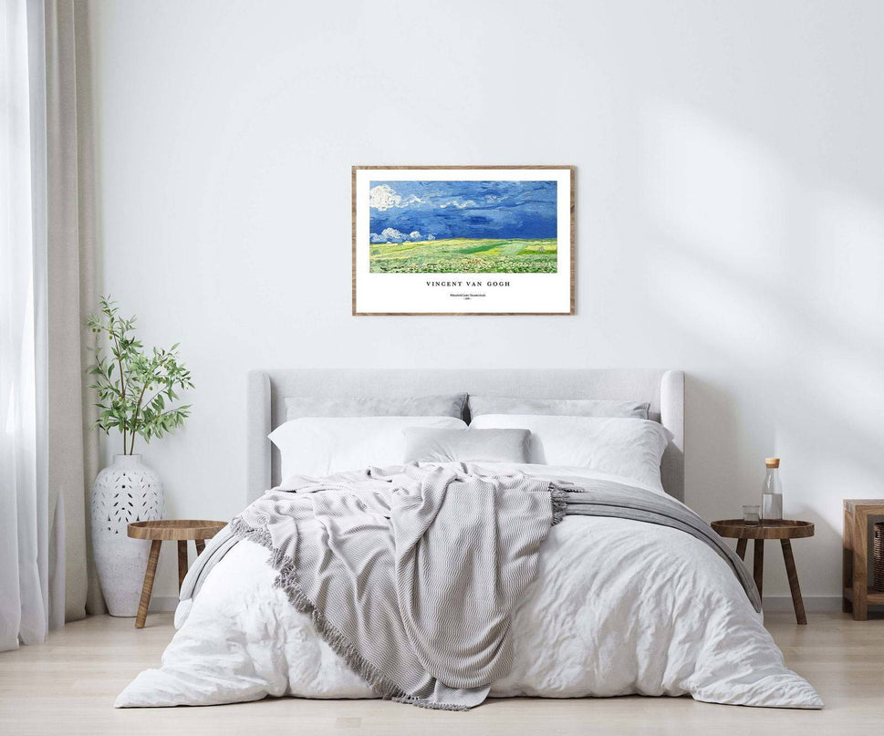 Vincent Van Gogh - Wheatfield Under Thunderclouds Poster