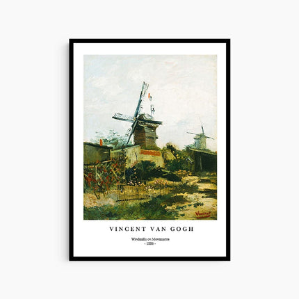 Vincent Van Gogh - Windmills on Montmartre Poster