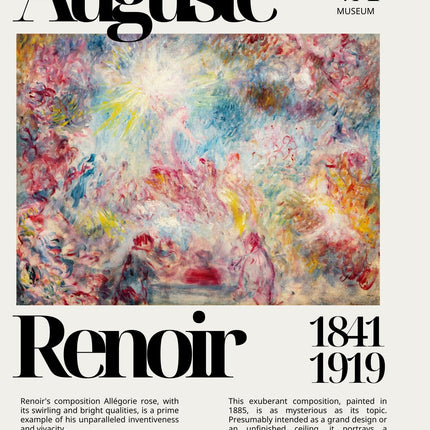 Vintage Auguste Renoir Art Exhibition Poster