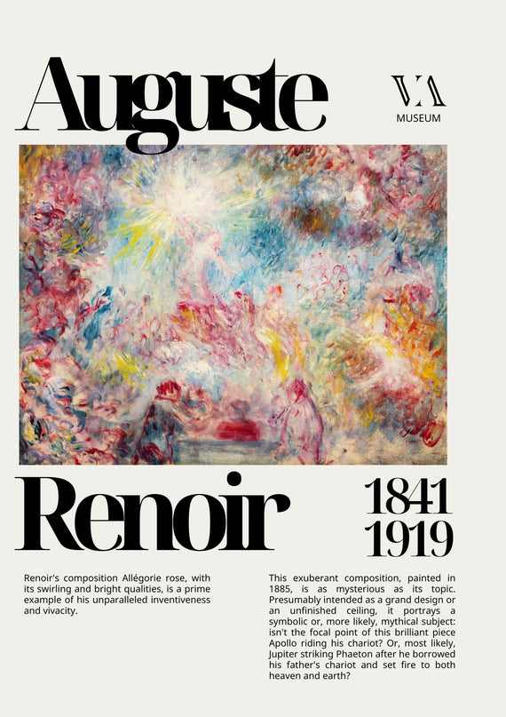 Vintage Auguste Renoir Art Exhibition Poster