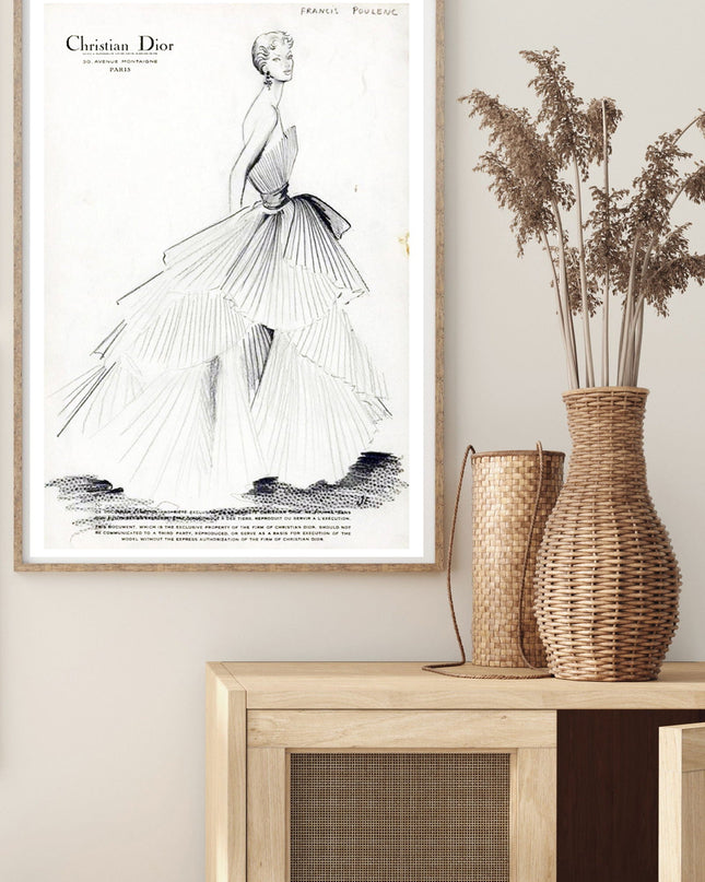 Vintage Christian Dior Poster - Francis Poulenc