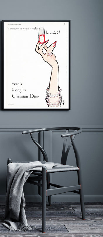 Vintage Christian Dior Poster - Vernis à ongles