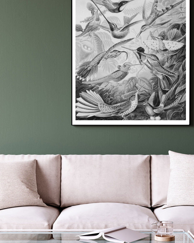 Vintage Flying Birds Poster
