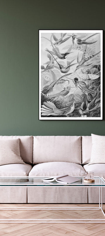 Vintage Flying Birds Poster