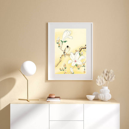 Watanabee Seitei - Bird on Magnolia