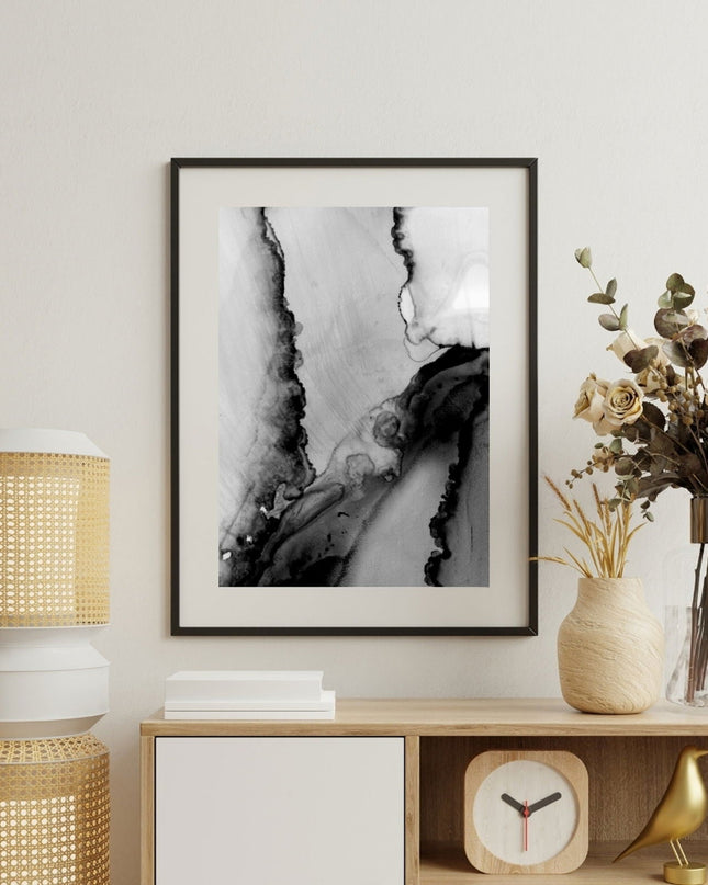 Watercolor Black Strokes Poster