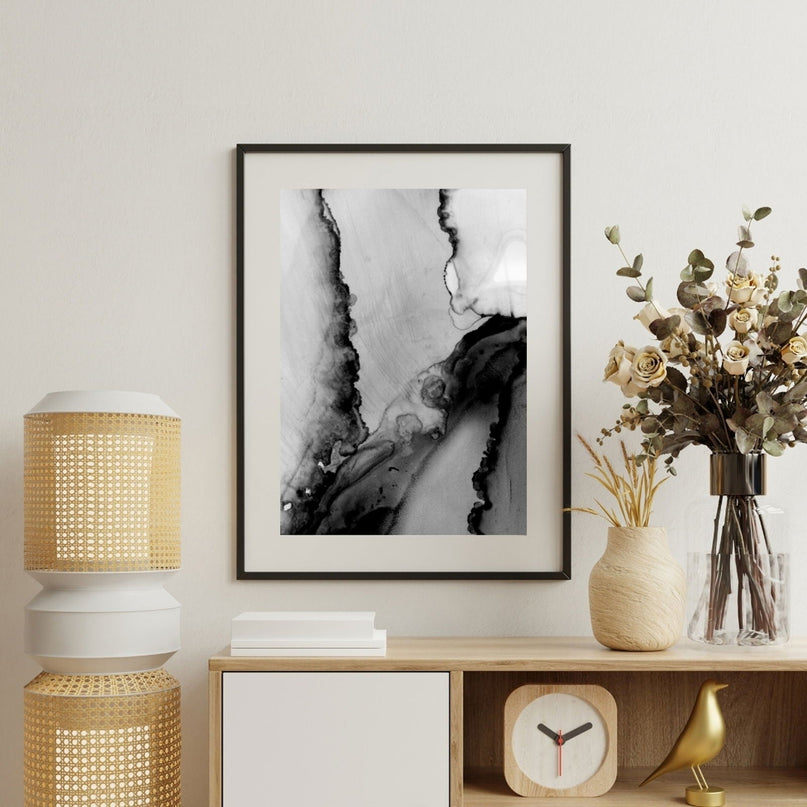 Watercolor Black Strokes Poster