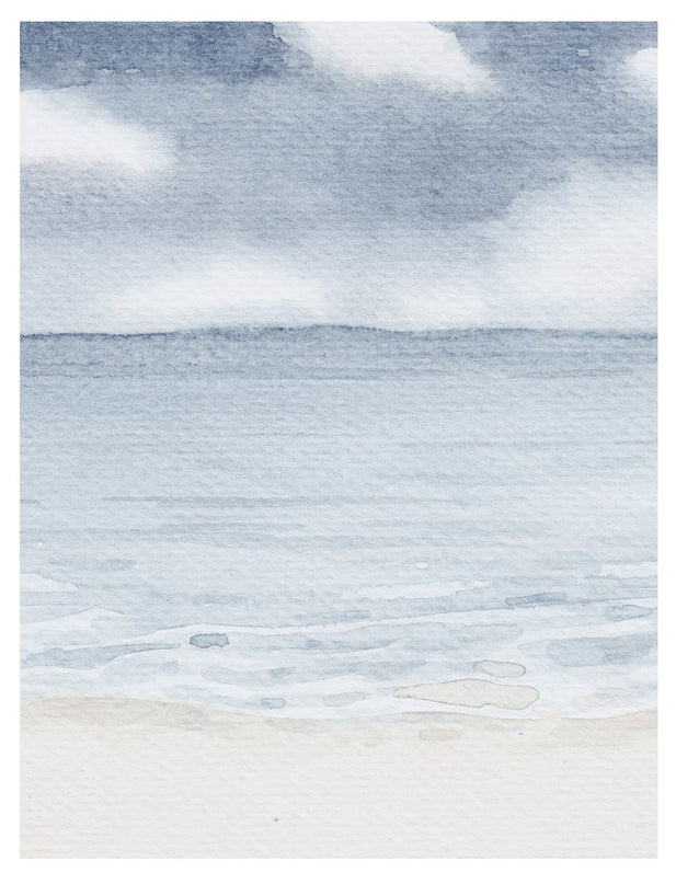 Watercolor Calm Sea Poster