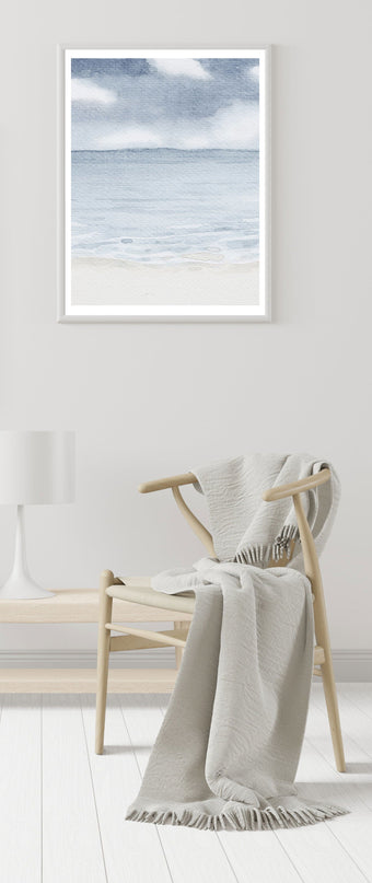 Watercolor Calm Sea Poster