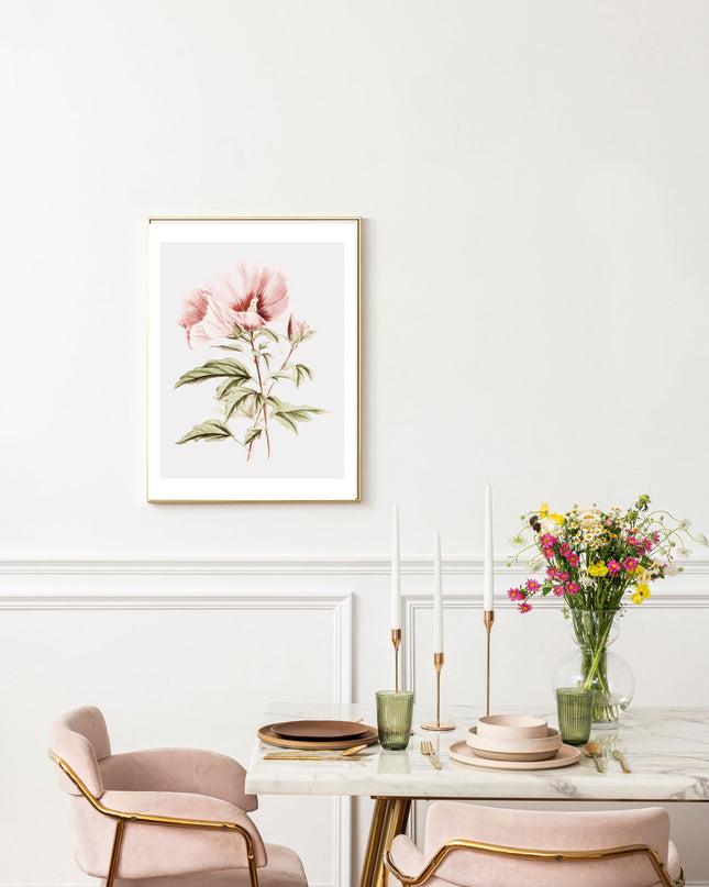 Watercolor Rose Bouquet Art Poster