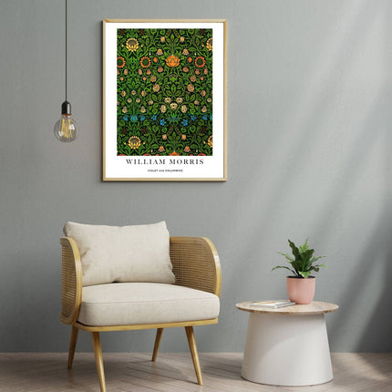 William Morris - Violet and Columbine Poster