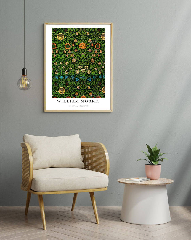 William Morris - Violet and Columbine Poster