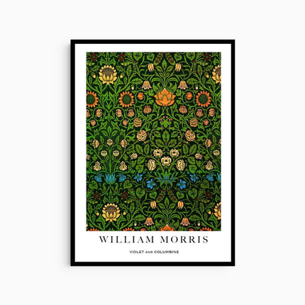 William Morris - Violet and Columbine Poster