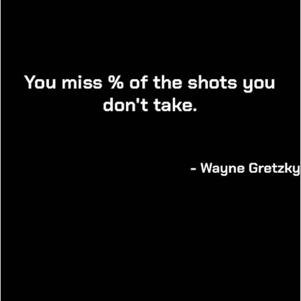 You Miss % Of The Shots You Don't Take Poster