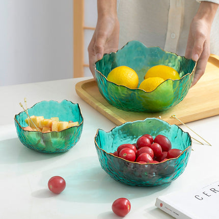 Transparent Glass Dishware Suit Household Fruit Plate