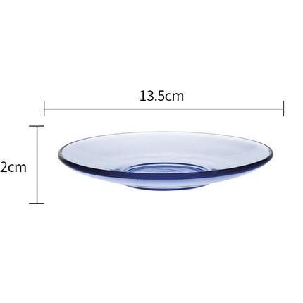 European Style Simple Tempered Glass Heat-resistant And Drop-resistant Coffee Cup Light blue 4015B