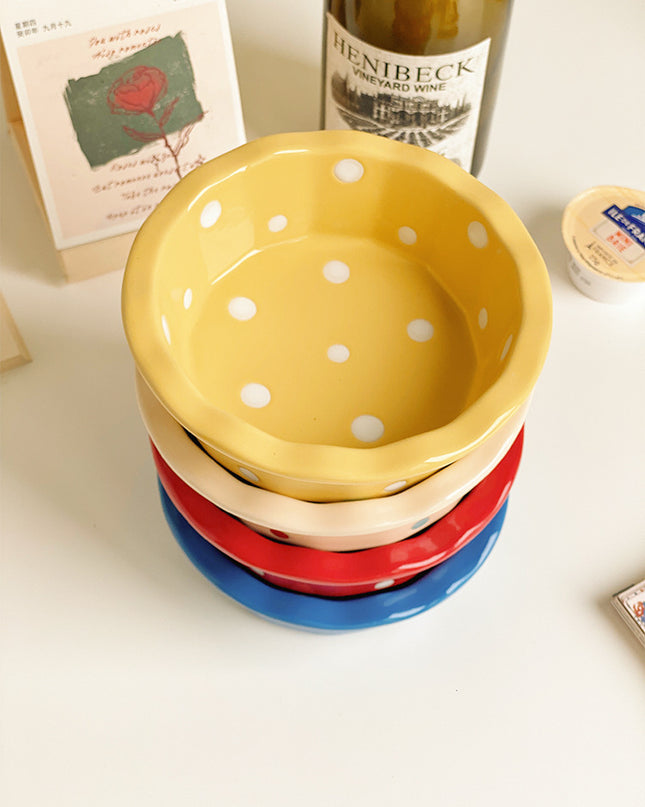 Cute Polka Dot Lace Bowl