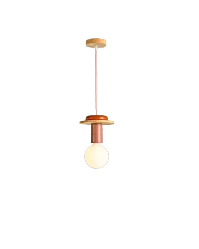 Scandinavian Wood LED Hanging Lamp Ceiling Chandelier Lustre