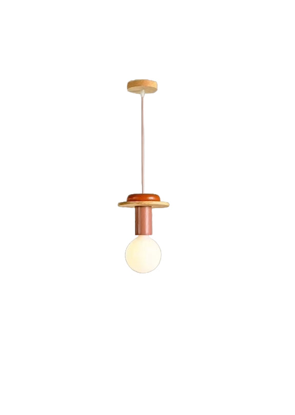 Scandinavian Wood LED Hanging Lamp Ceiling Chandelier Lustre A