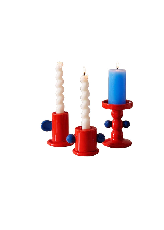 Vintage Ceramic Candlestick Holders