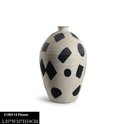 Nordic Style Handmade Ceramic Vase Model Room