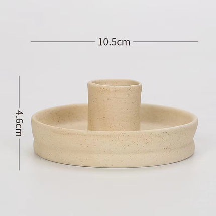 Tray Aromatherapy Candle Pedestal Decoration Straight Beige