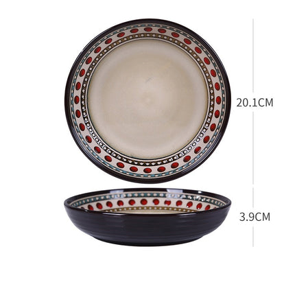 Dish Dishes Western-style Household Dishes Fruit Dishes Flat Dishes Nordic Tableware X