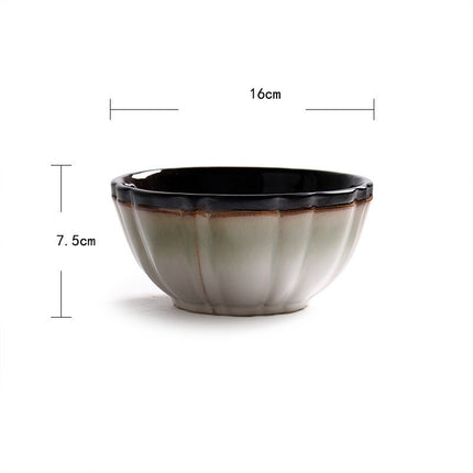 Lotus Pond Moonlight American Western Tableware Creative Ceramic Bowl Cup Set Salad bowl
