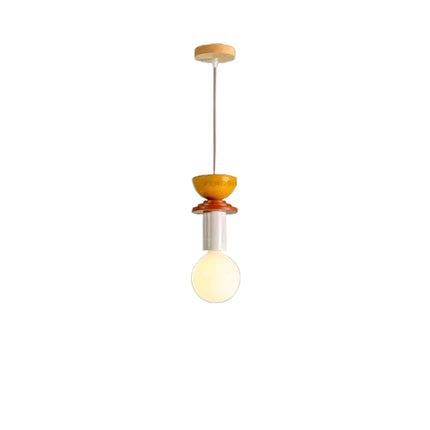 Scandinavian Wood LED Hanging Lamp Ceiling Chandelier Lustre B
