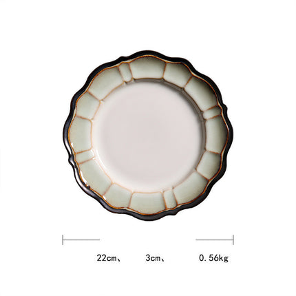 Lotus Pond Moonlight American Western Tableware Creative Ceramic Bowl Cup Set Small cap