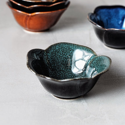 Glaze Kiln Lace Ceramic Bowl Sauce Dish Children Fruit Bowl