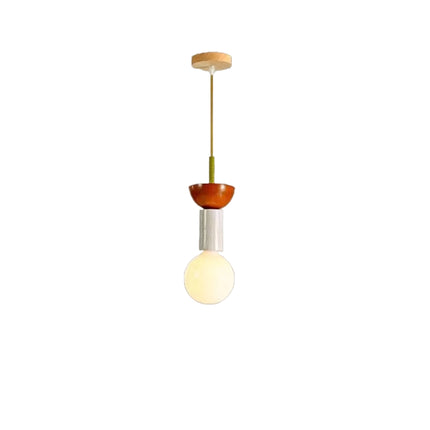 Scandinavian Wood LED Hanging Lamp Ceiling Chandelier Lustre C