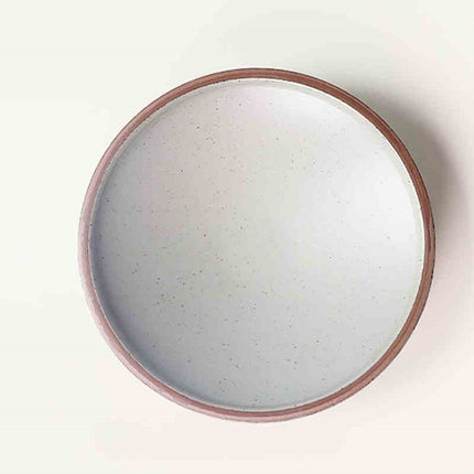 Retro Handmade Turnip Plate Household Ceramic Tableware Plate L